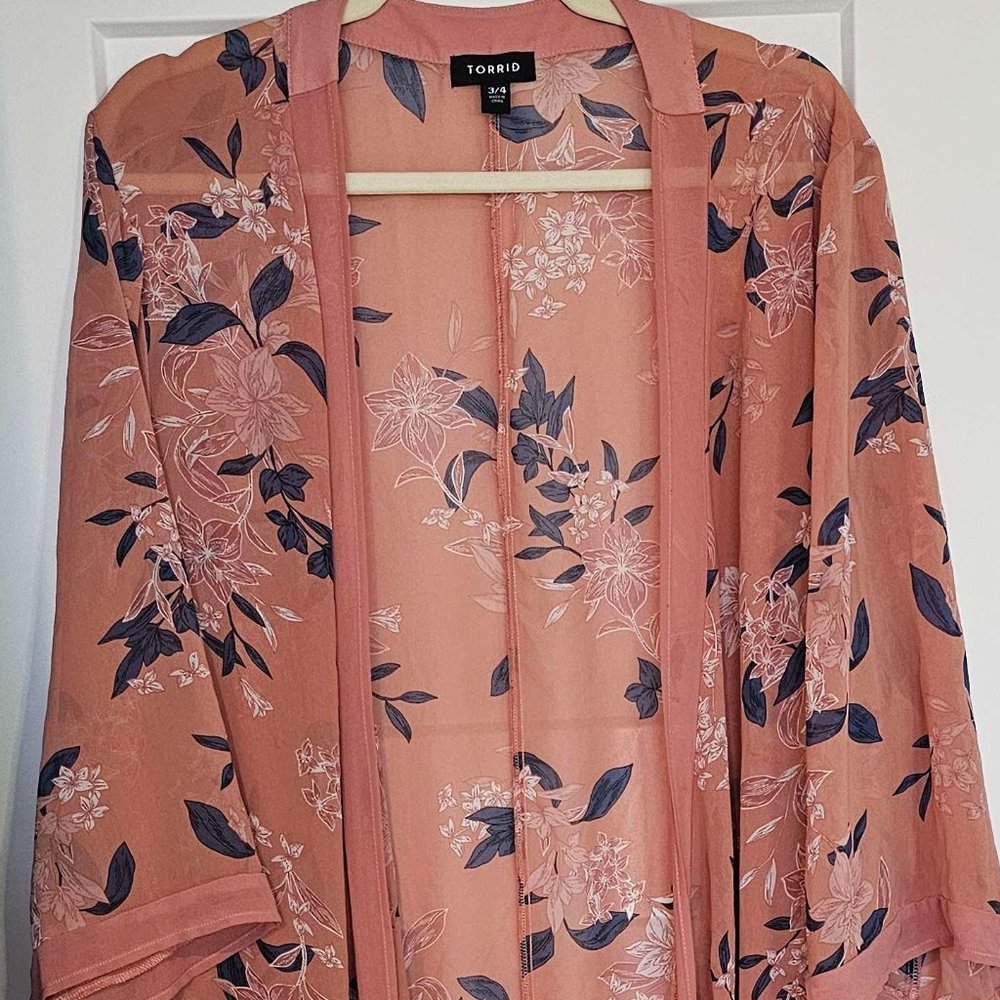 Torrid Size 3/4 - Chiffon Floral Duster Kimono